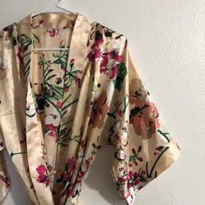 Womans silk robe